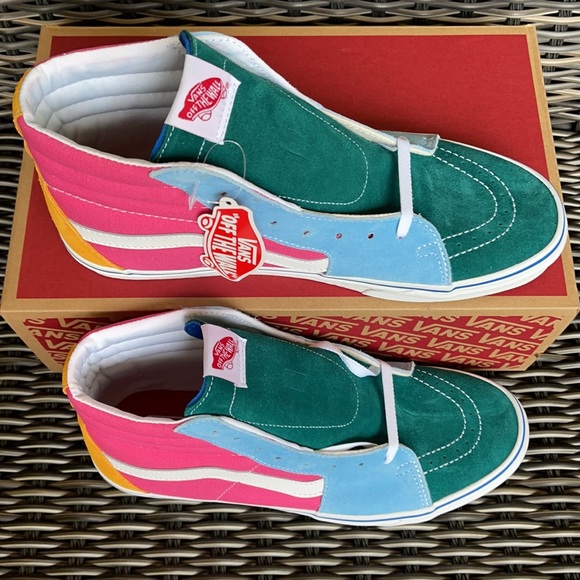 Vans SK8-Hi Suede/Canvas Multi/Brig MENS - Picture 3 of 16